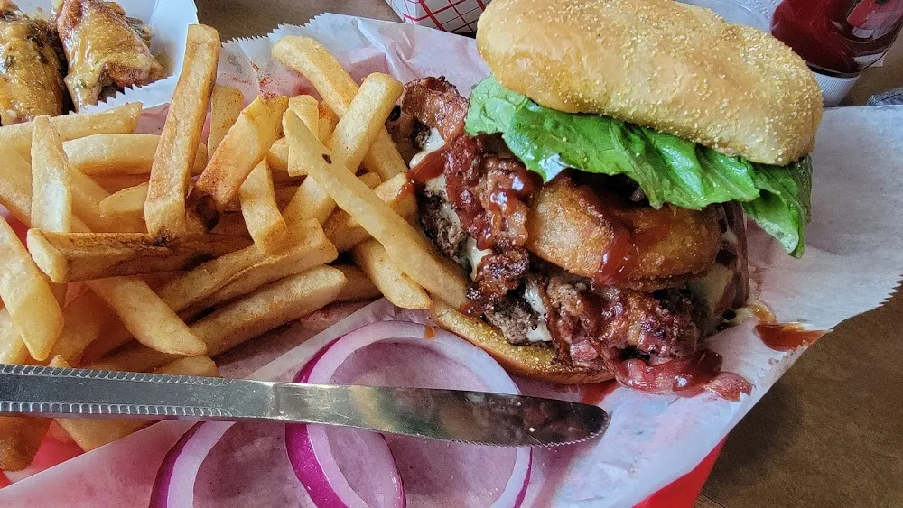 Cowboy Burger and Fries